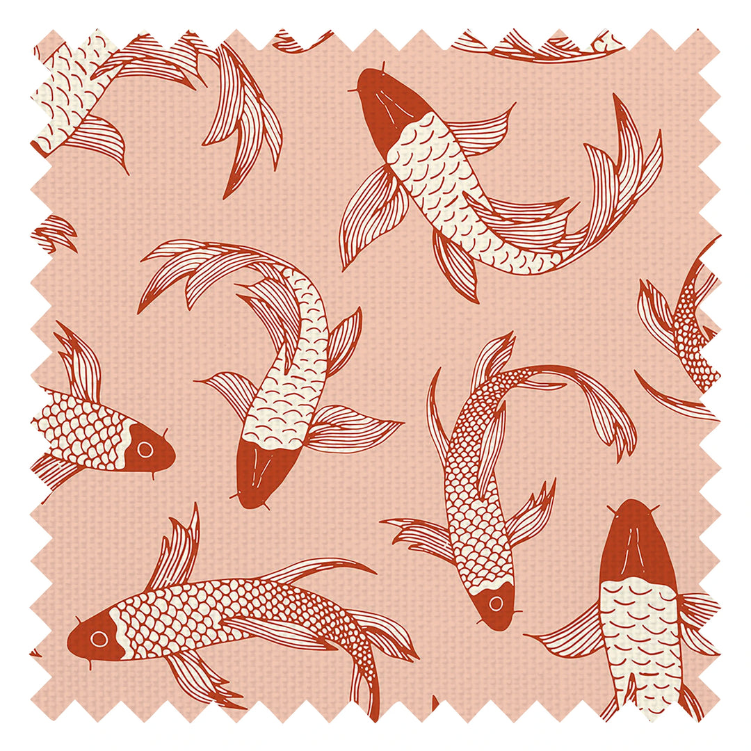 Carpe Diem Fabric in Pink, Red and Ivory