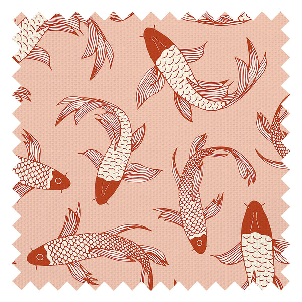 Carpe Diem Fabric in Pink, Red and Ivory