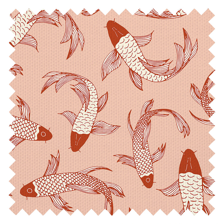 Carpe Diem Fabric in Pink, Red and Ivory