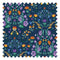 Forget Me Not Fabric in Navy, Pansy Purple, Fern and Citrus