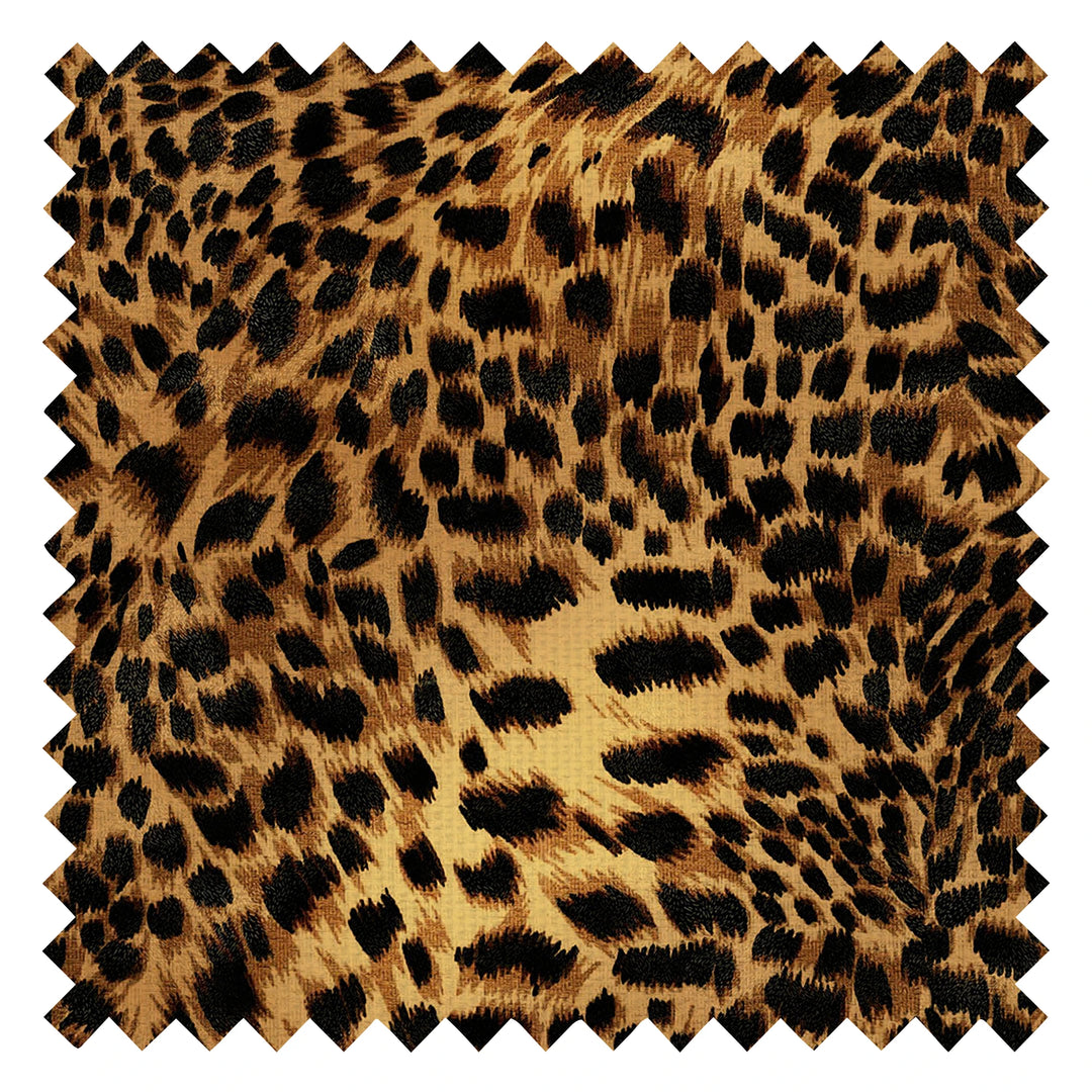 Lady Leopard Fabric in Authentic Brown and Black