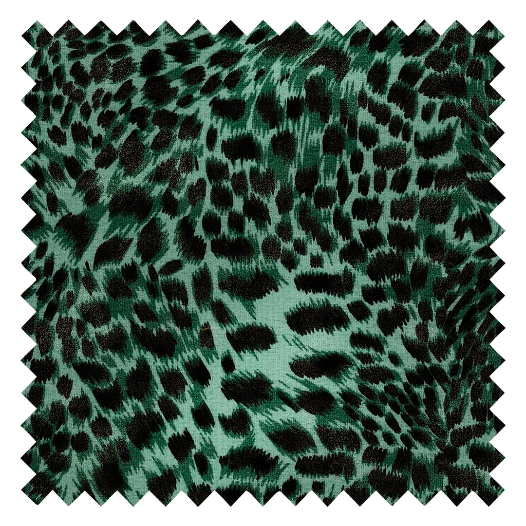 Lady Leopard Fabric in Emerald