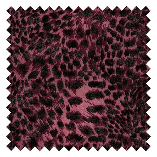 Lady Leopard Fabric in Bold Burgundy