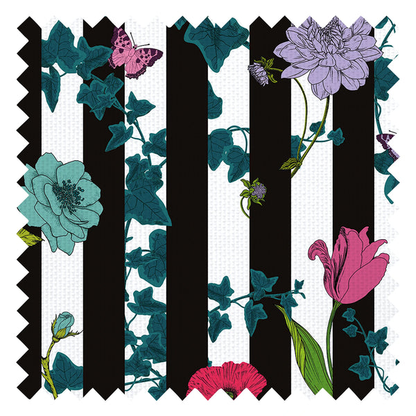Secret Garden Fabric in Liquorish with Brights
