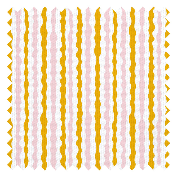 Get A Wiggle On Fabric in Mustard and Millennial Pink