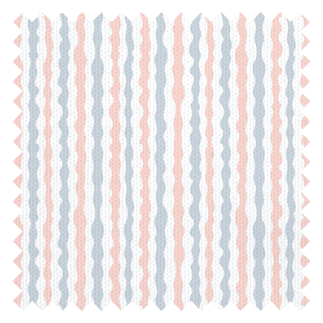 Get A Wiggle On Fabric in Candy Floss and Baby Blue