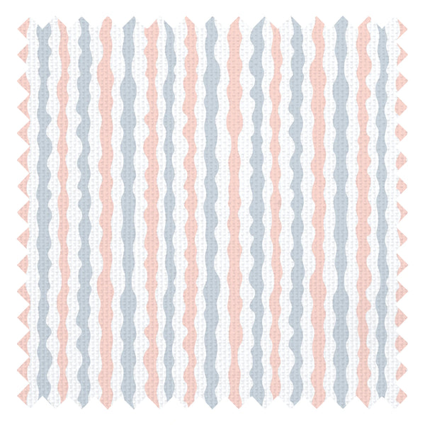 Get A Wiggle On Fabric in Candy Floss and Baby Blue