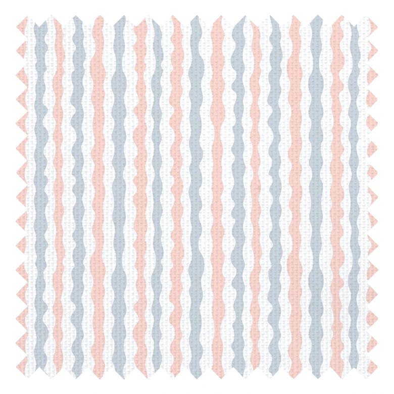 Get A Wiggle On Fabric in Candy Floss and Baby Blue