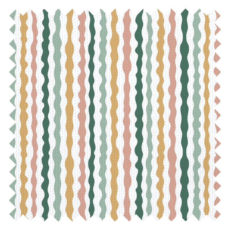 Get A Wiggle On Fabric in Retro Sunset