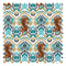 Clawdia Fabric in Gold and Teal
