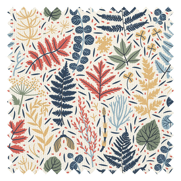 Woodland Walks Fabric in Retro Rainbow