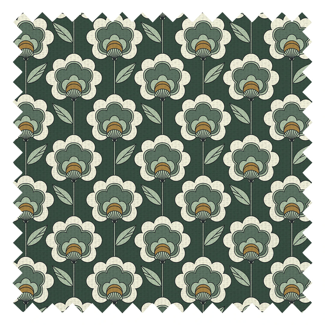 Happy Glamper Fabric in Dark Forest, Sage and Sand