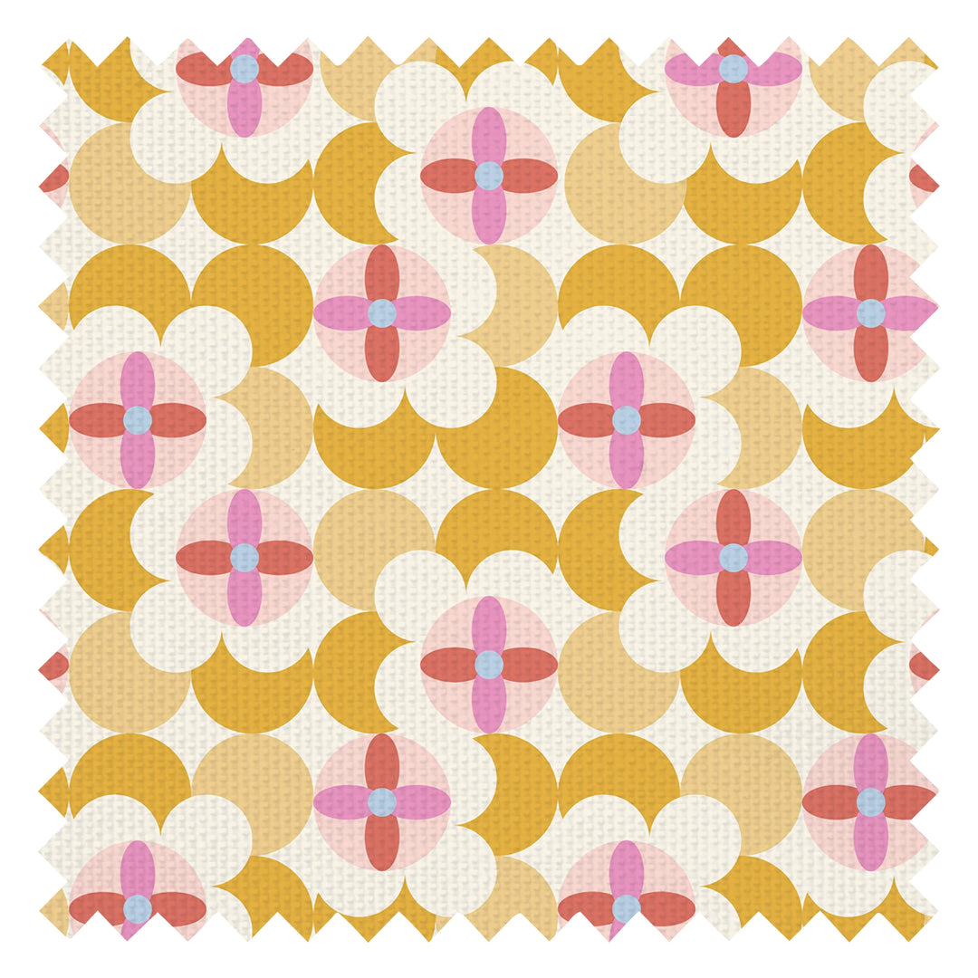 Day Dreamer Fabric in Mustard and Candy Floss on Gluten Free