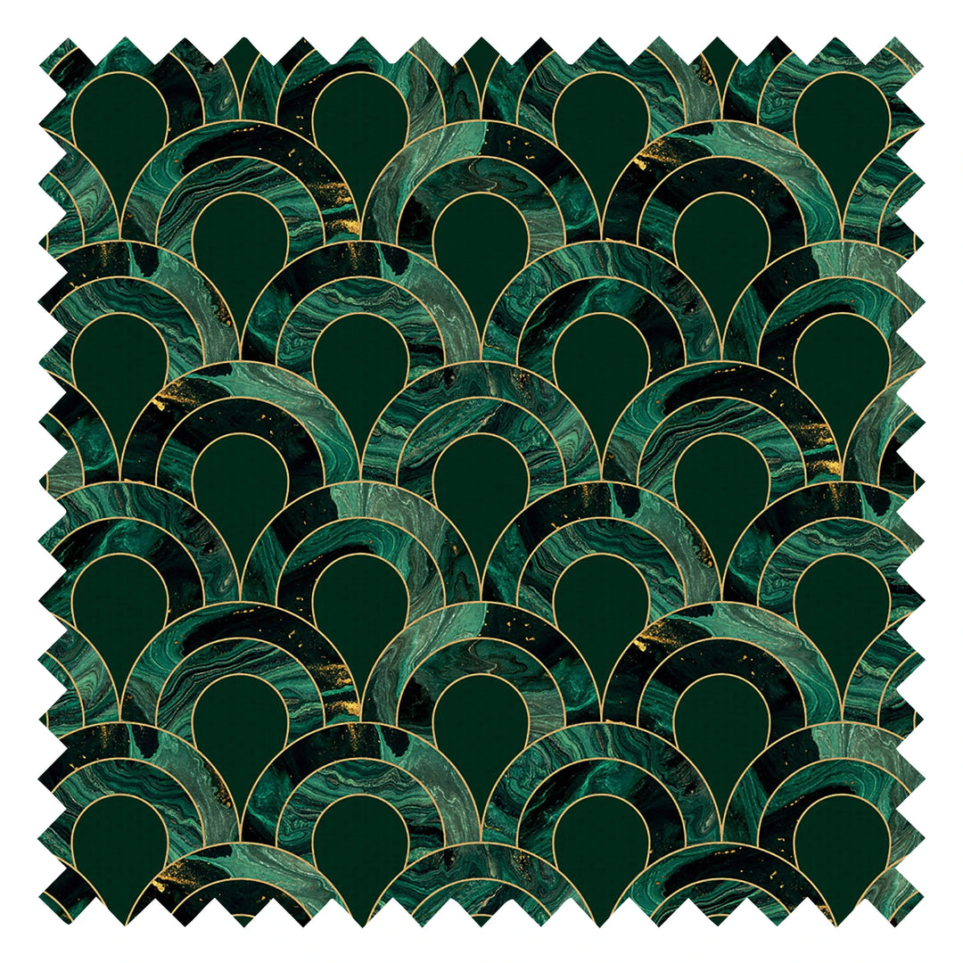 Ariel Fabric in Green Marble