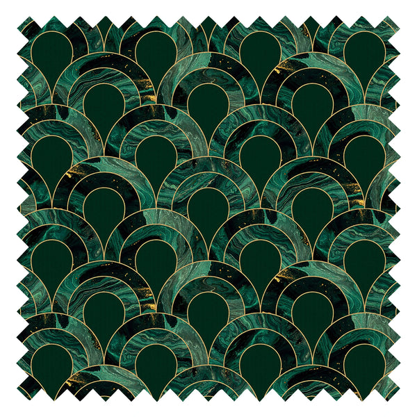 Ariel Fabric in Green Marble