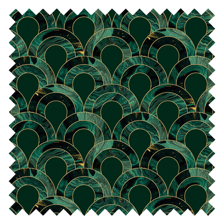Ariel Fabric in Green Marble