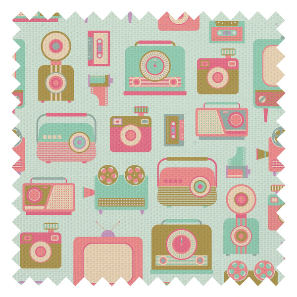 Back in Time Fabric in Brights on Elderflower
