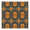 Seahorn Fabric in Earthy Orange, Pine and Chocolate