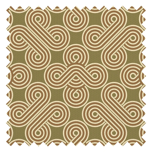 Take The Biscuit Fabric in Vanilla and Butterscotch on Olive Green