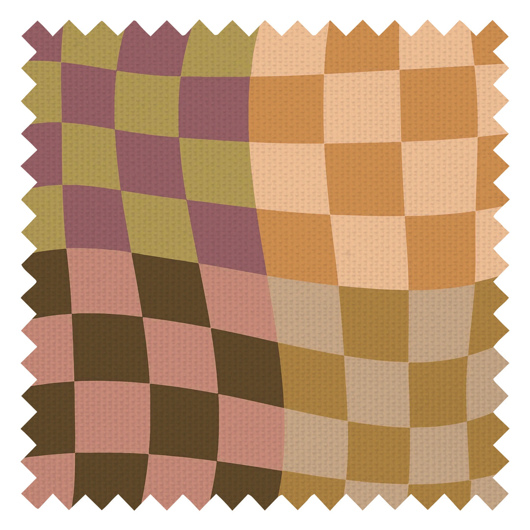 Checkity Check Check Fabric in Retro Tones