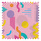 Saved By The Pattern Fabric in Electric Brights on Bubblegum Pink