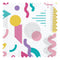 Saved By The Pattern Fabric in Electric Brights on Glow White