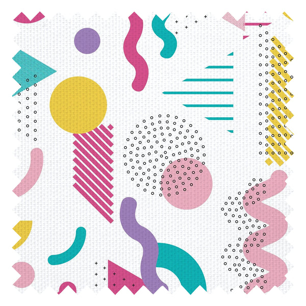 Saved By The Pattern Fabric in Electric Brights on Glow White