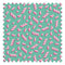 Move To The Music Fabric in Miami Mint and Bubblegum Pink