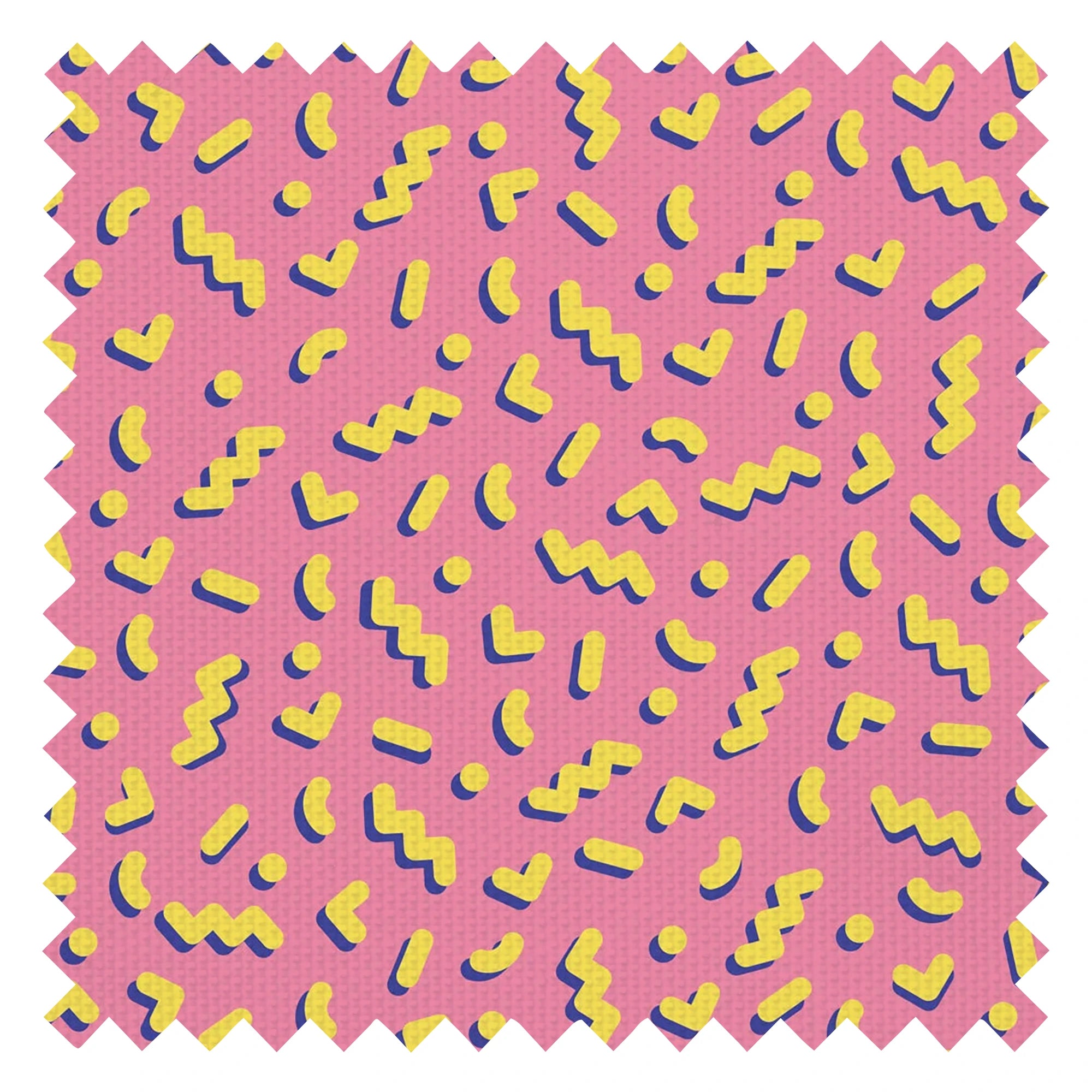 Move To The Music Fabric in Grapefruit and Fluorescent Yellow