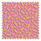Move To The Music Fabric in Grapefruit and Fluorescent Yellow