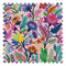 Eclectic Eden Fabric in Brights on Pansy Pink