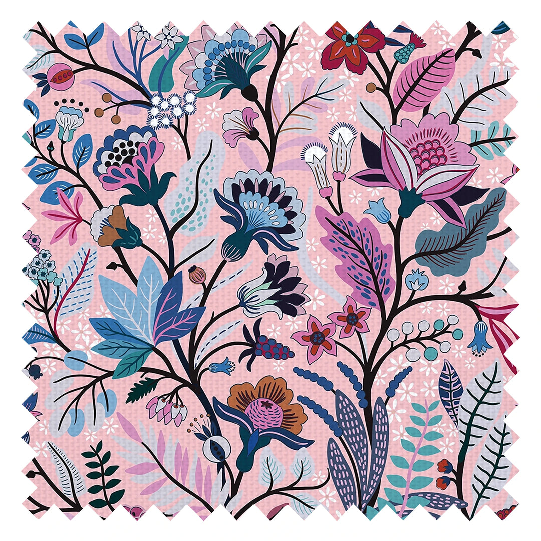Eclectic Eden Fabric in Pink and Blue Sunset
