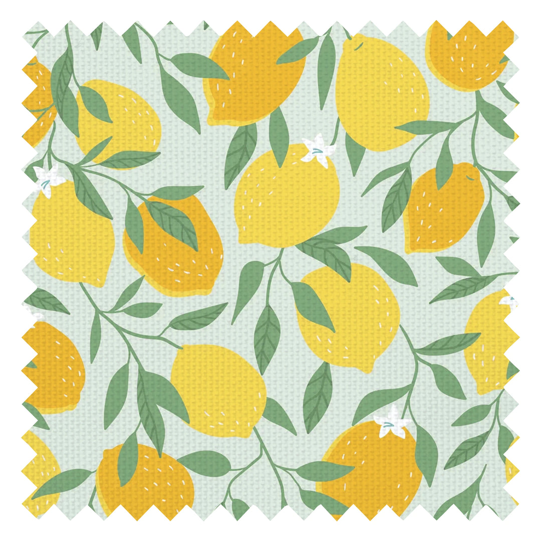 Freshly Squeezed Fabric in Lemon Yellow on Elderflower