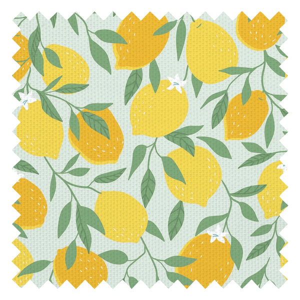 Freshly Squeezed Fabric in Lemon Yellow on Elderflower