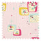 Space Race Fabric in Electric Brights on Candy Floss