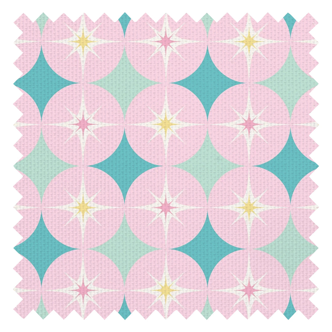 Starstruck Fabric in Candy Floss and Mint Milkshake