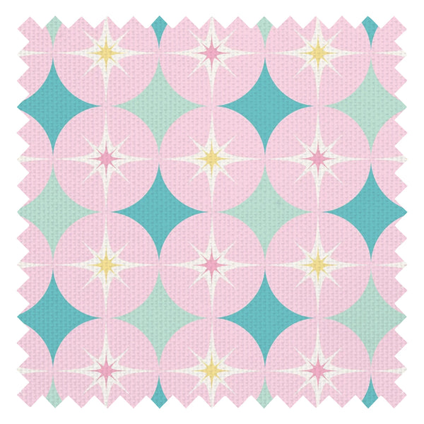 Starstruck Fabric in Candy Floss and Mint Milkshake