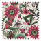 Pandora Fabric in Hot Pink, Forest Green and Cream