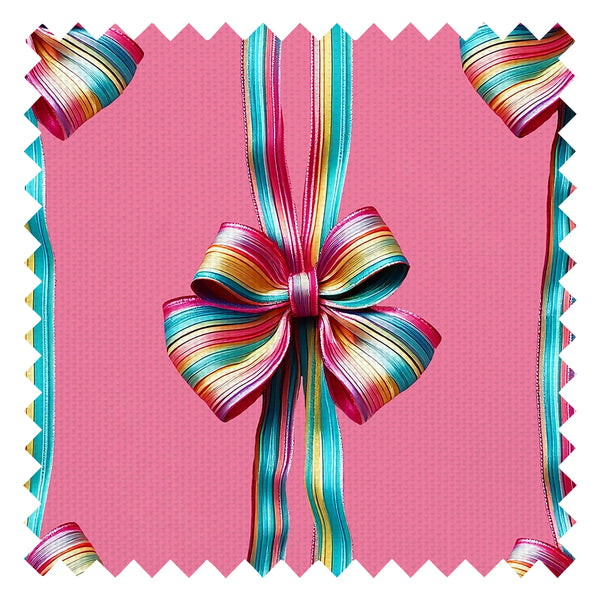 Put a Bow on it Fabric in Candy Pink