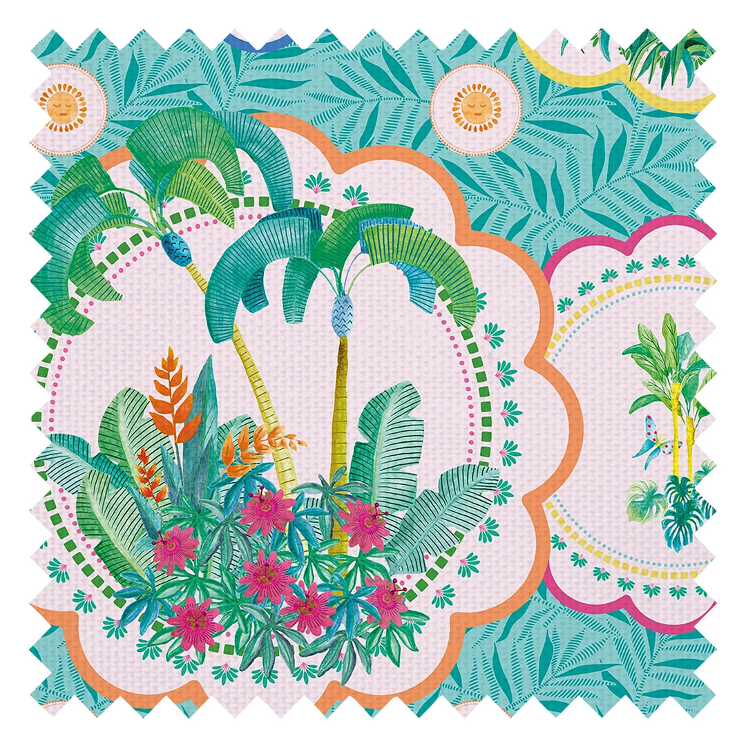 Serving up Tropical Delight Fabric in Tropical Turquoise