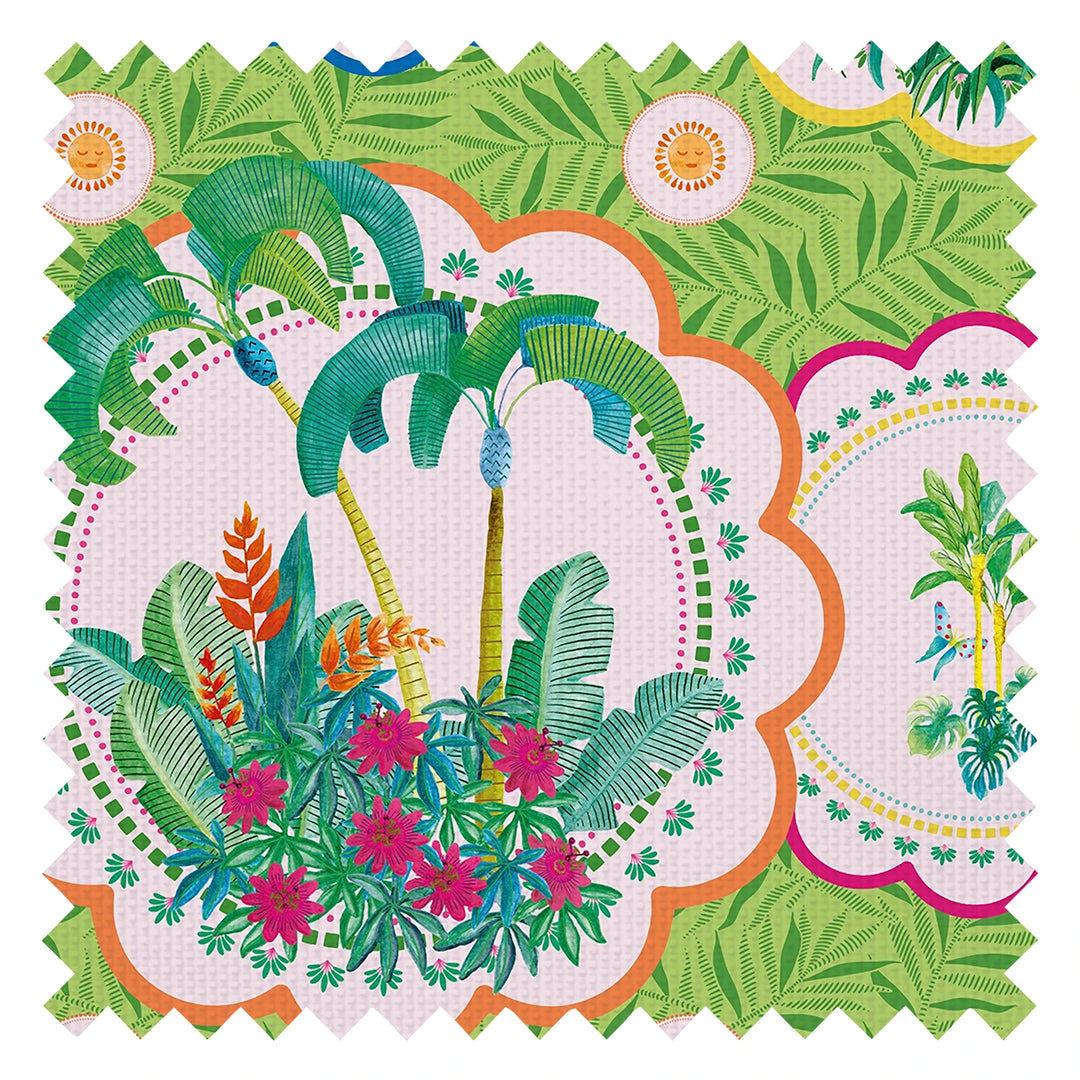 Serving up Tropical Delight Fabric in Jungle Green