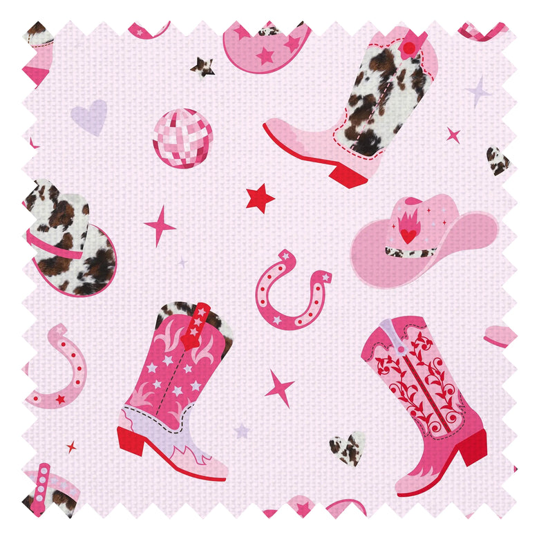 Rootin Tootin Fabric in Pickup Pinks