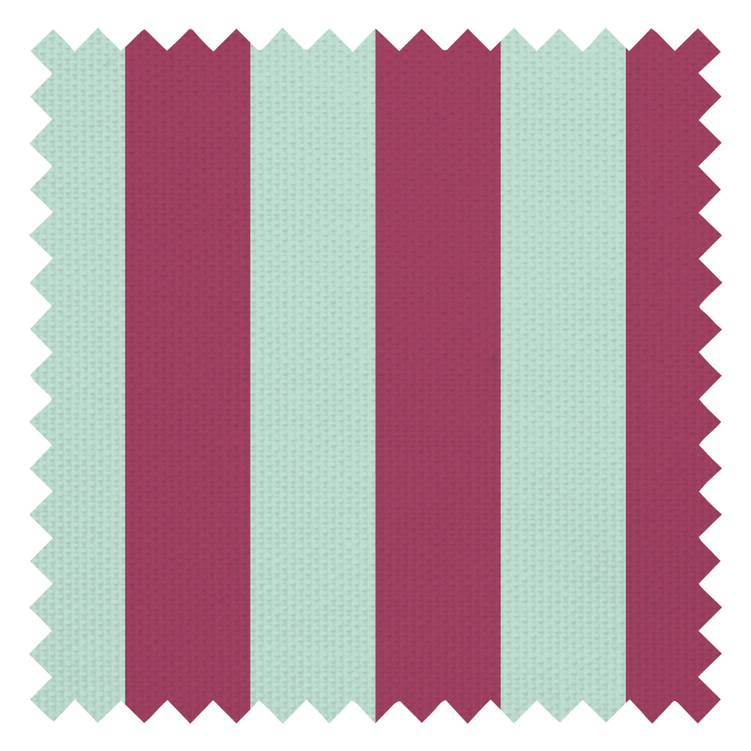 Signature Stripe Fabric in Berry Red and Elderflower Green