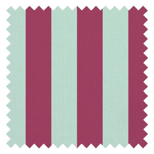 Signature Stripe Fabric in Berry Red and Elderflower Green