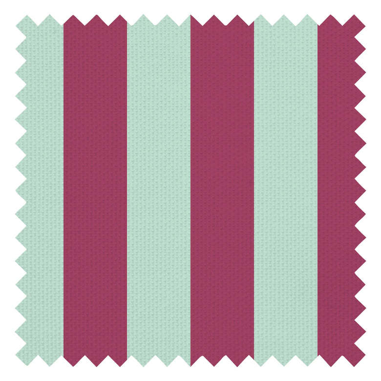 Signature Stripe Fabric in Berry Red and Elderflower Green