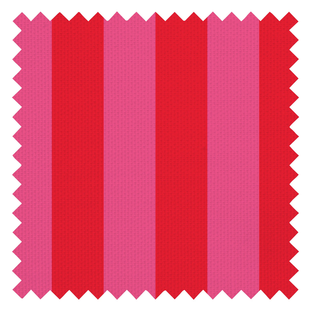 Signature Stripe Fabric in I'm Blushing Pink and Poison Apple Red