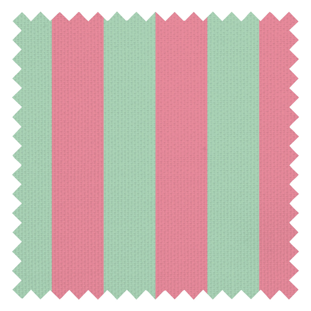 Signature Stripe Fabric in Dusky Pink and Green
