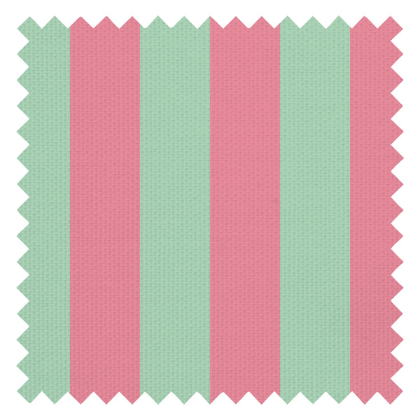 Signature Stripe Fabric in Dusky Pink and Green