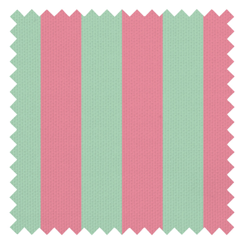 Signature Stripe Fabric in Dusky Pink and Green