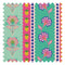 Hello Flower Fabric in Pinks on Greens